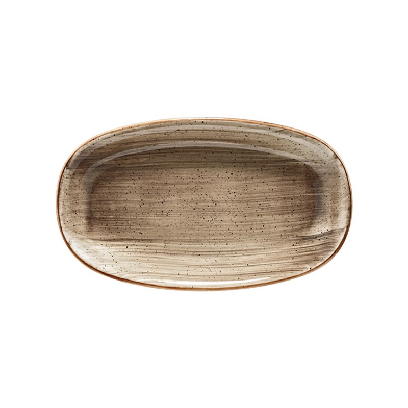 Tallrik Terrain, 34x19 cm, flat, oval, upphöjd kant
