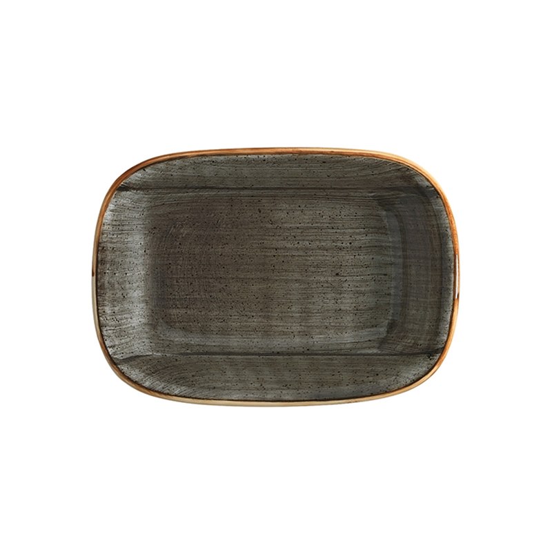 Tallrik Space, 12x8,5 cm, flat, rektangulär, upphöjd kant