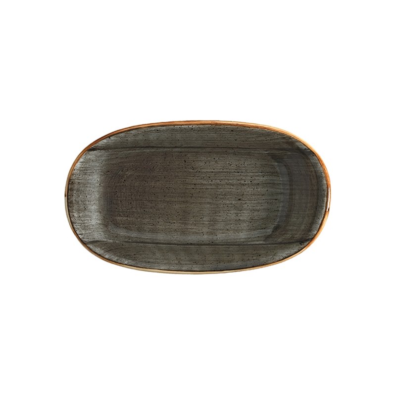 Tallrik Space, 15x8,5 cm, flat, oval, upphöjd kant