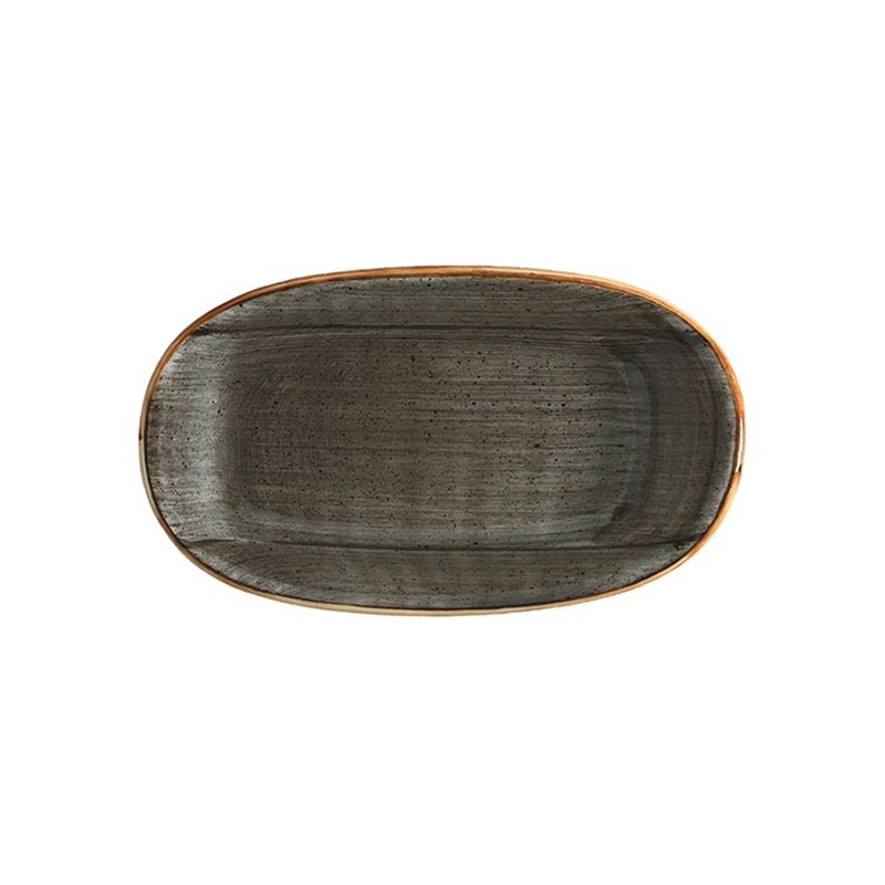 Tallrik Space, 24x14 cm, flat, oval, upphöjd kant