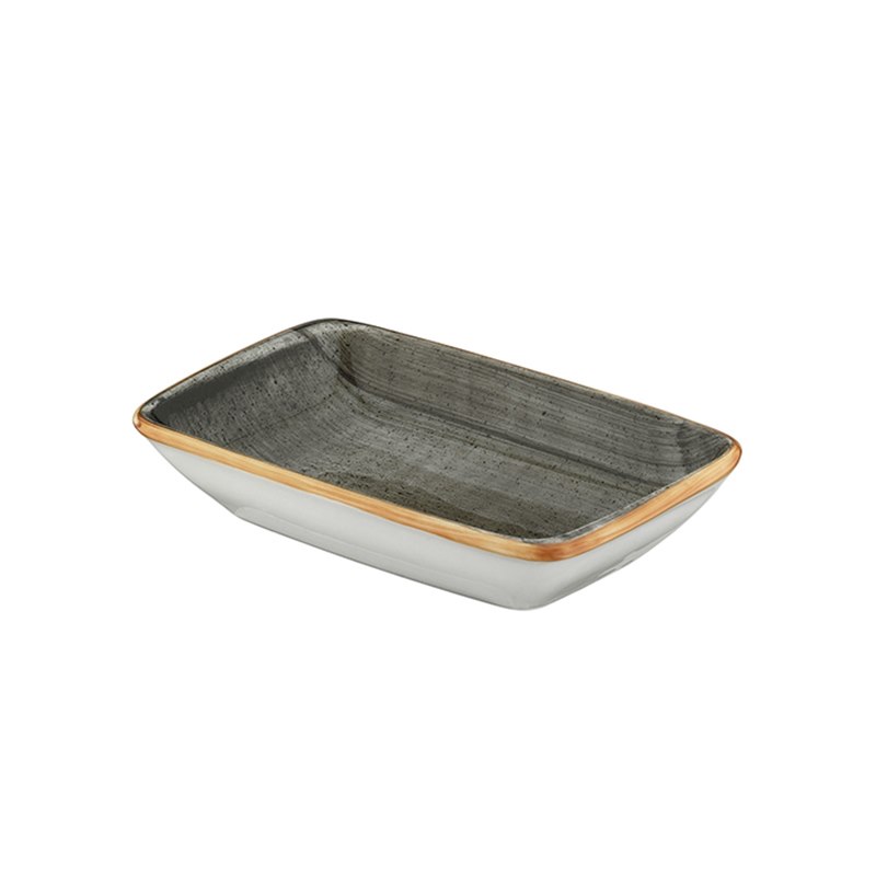 Tallrik Space, 15x9 cm, flat, rektangulär, upphöjd kant
