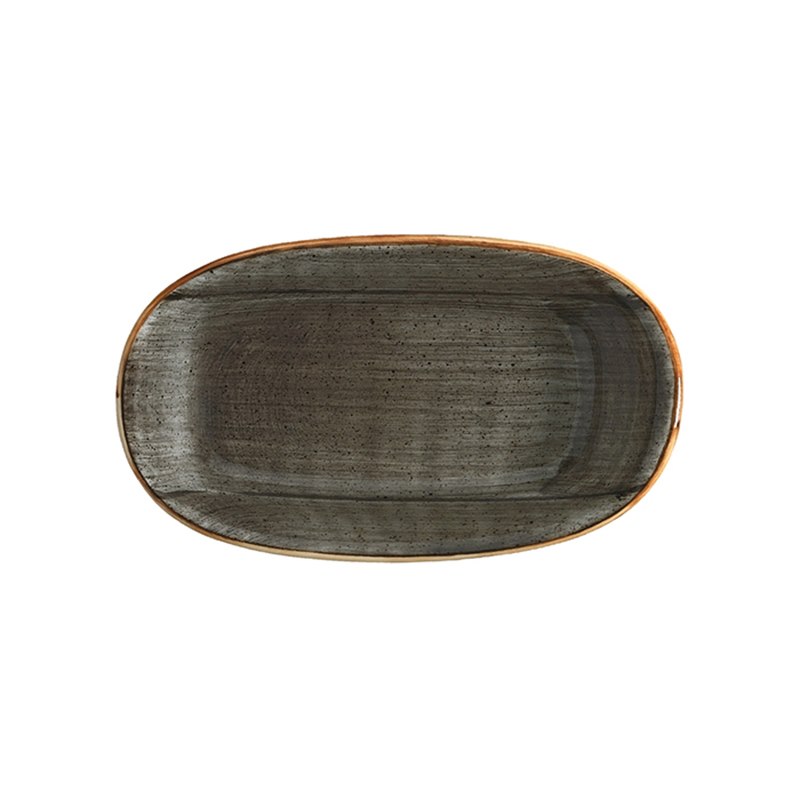 Tallrik Space, 34x19 cm, flat, oval, upphöjd kant