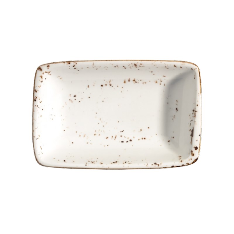 Tallrik Grain, 15x9 cm, flat, rektangulär, upphöjd kant