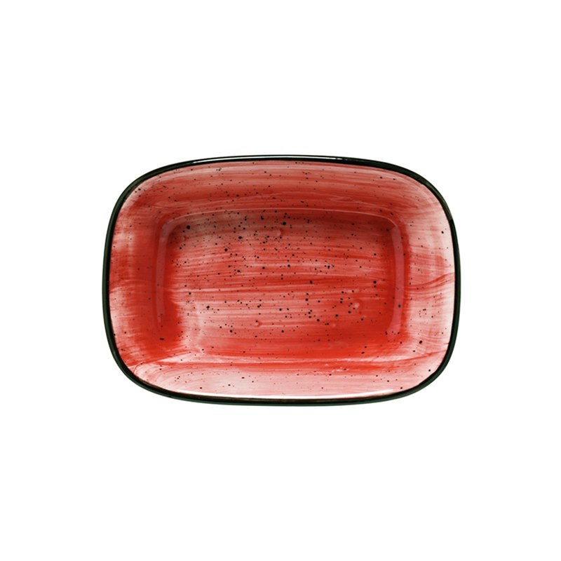 Tallrik Passion, 14x10 cm, flat, rektangulär, upphöjd kant
