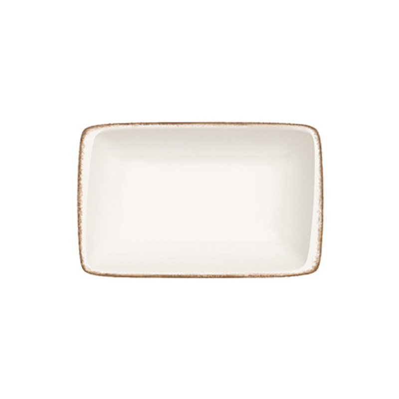 Tallrik Retro, 15x9 cm, flat, rektangulär, upphöjd kant