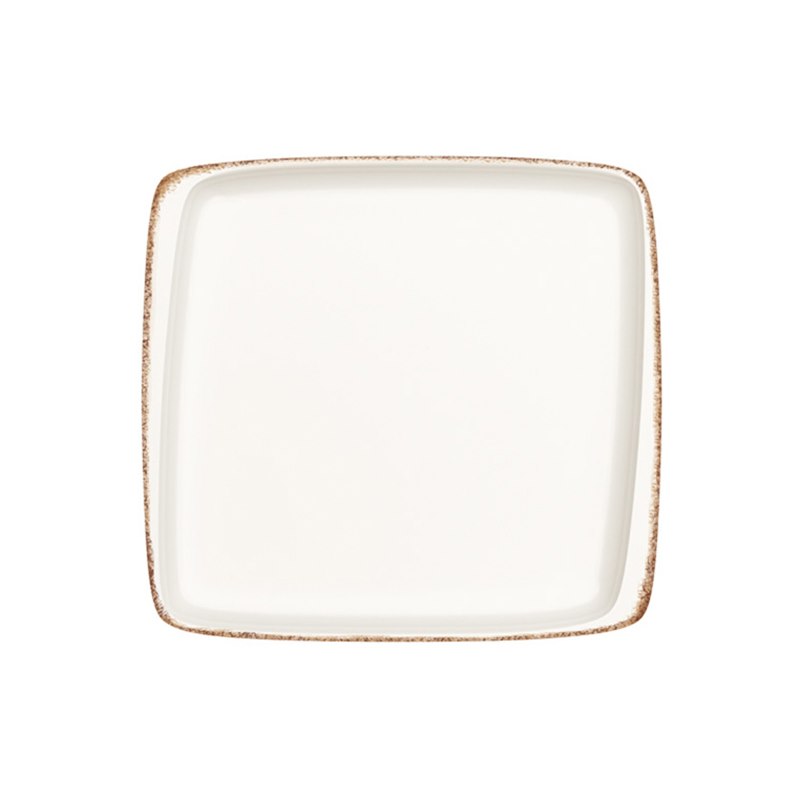 Tallrik Retro, 22x20 cm, flat, rektangulär, upphöjd kant