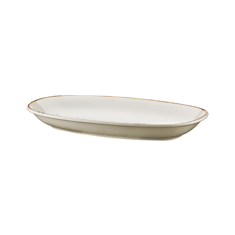 Tallrik Retro, 29x17 cm, flat, oval, upphöjd kant