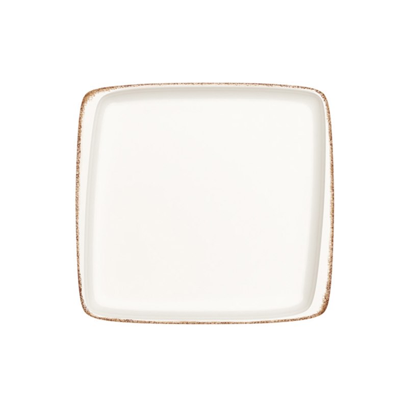 Tallrik Retro, 27x25, flat, rektangulär, upphöjd kant