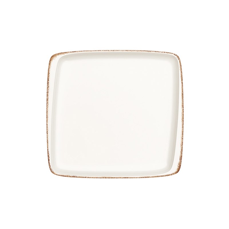 Tallrik Retro, 32x30 cm, flat, rektangulär, upphöjd kant