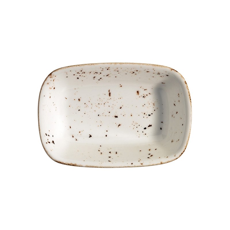 Tallrik Grain, 17x11,5 cm, flat, rektangulär, upphöjd kant