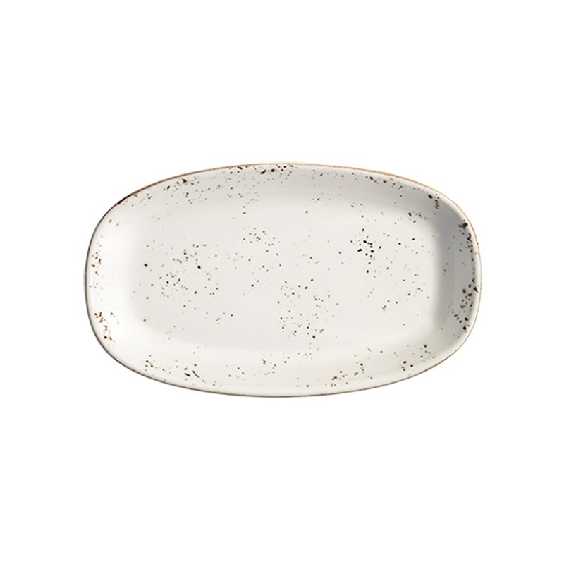 Tallrik Grain, 19x11 cm, flat, oval, upphöjd kant