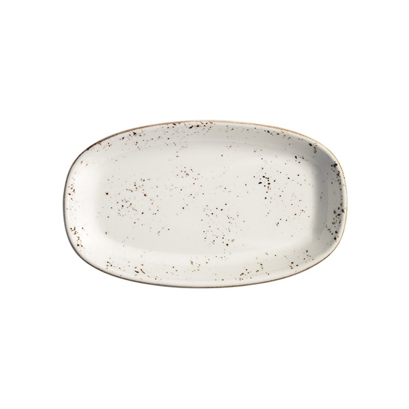 Tallrik Grain, 24x14 cm, flat, oval, upphöjd kant