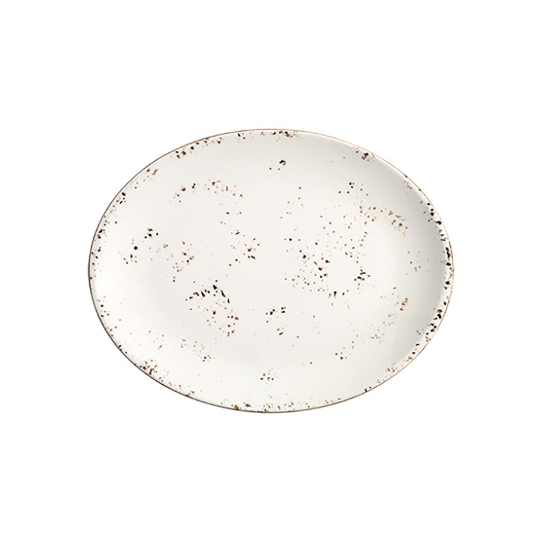 Tallrik Grain, 36x28 cm, flat, oval, upphöjd kant