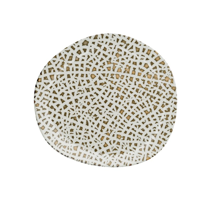 Tallrik Lapya Wood, dia 15 cm, flat, asymmetrisk