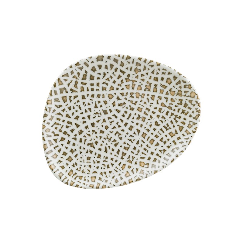 Tallrik Lapya Wood, dia 19 cm, flat, asymmetrisk