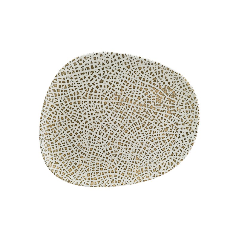 Tallrik Lapya Wood, dia 33 cm, flat, asymmetrisk