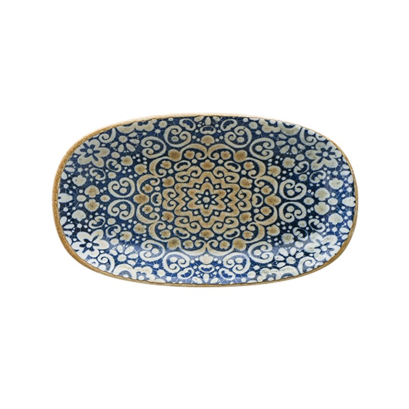 Tallrik Alhambra, 15x8,5 cm, flat, oval, upphöjd kant