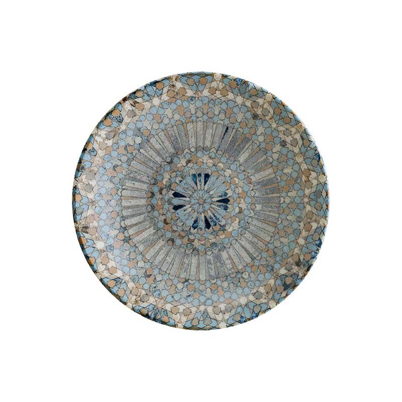 Tallrik Mosaik Bloom, dia 25 cm, djup, rund