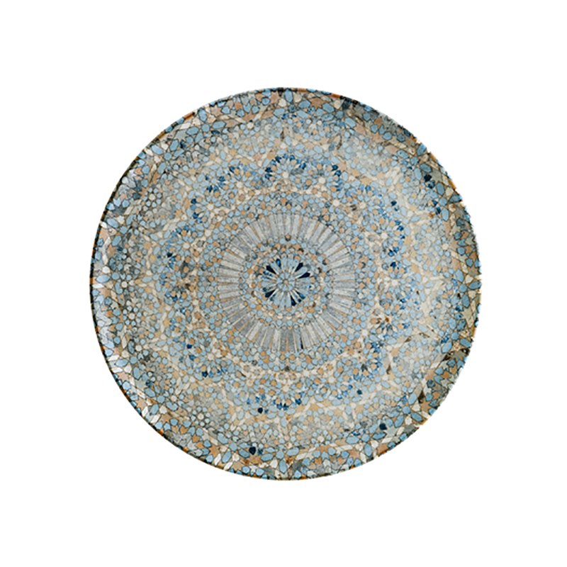 Tallrik Mosaik, dia 25 cm, flat, rund