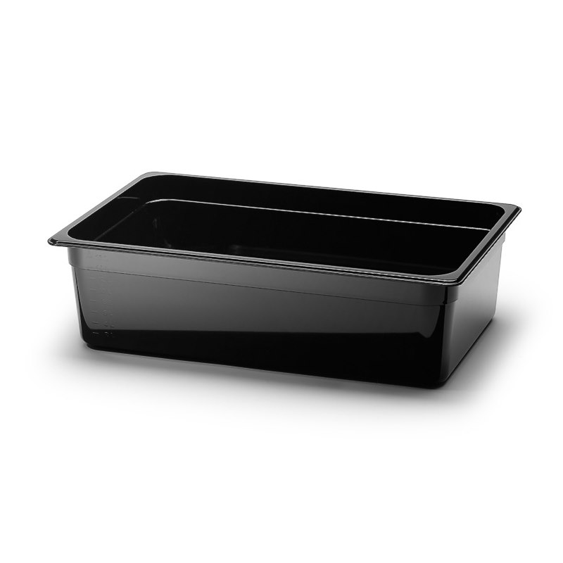 Polykarbonat kantin, GN 1/1, 150 mm, svart