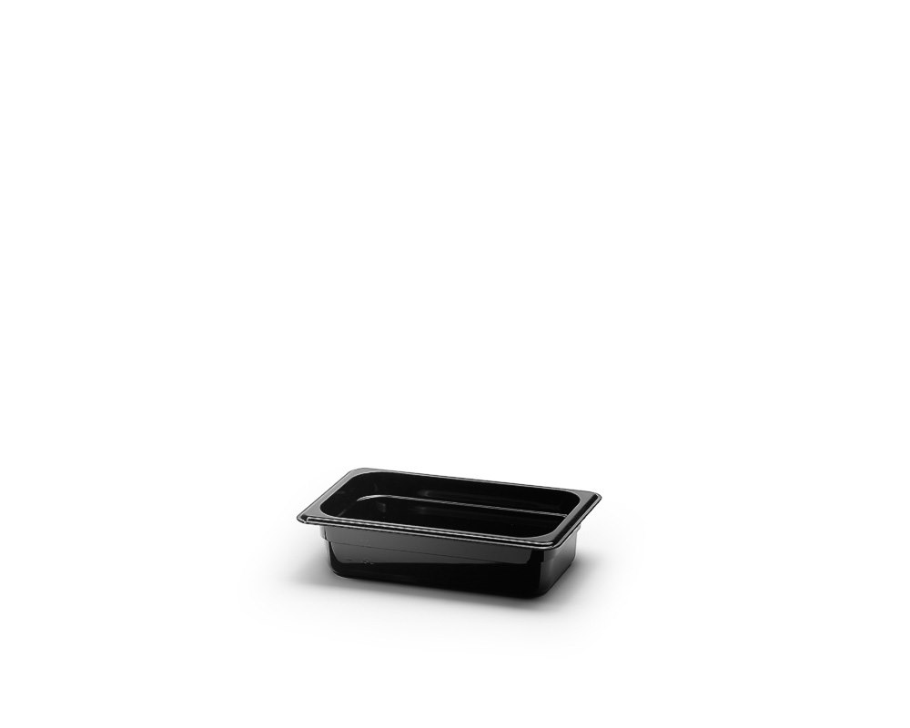 Kantin Polycarbonat, GN 1/4, 65 mm, svart