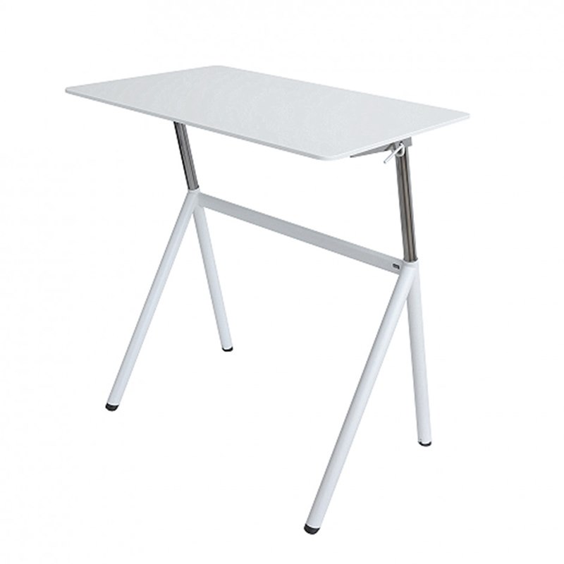 Höj- och sänkbart skrivbord Stand Up krom/vit gasfjäder bordsskiva 96×62 cm höjd 75-119 cm 5 färger
