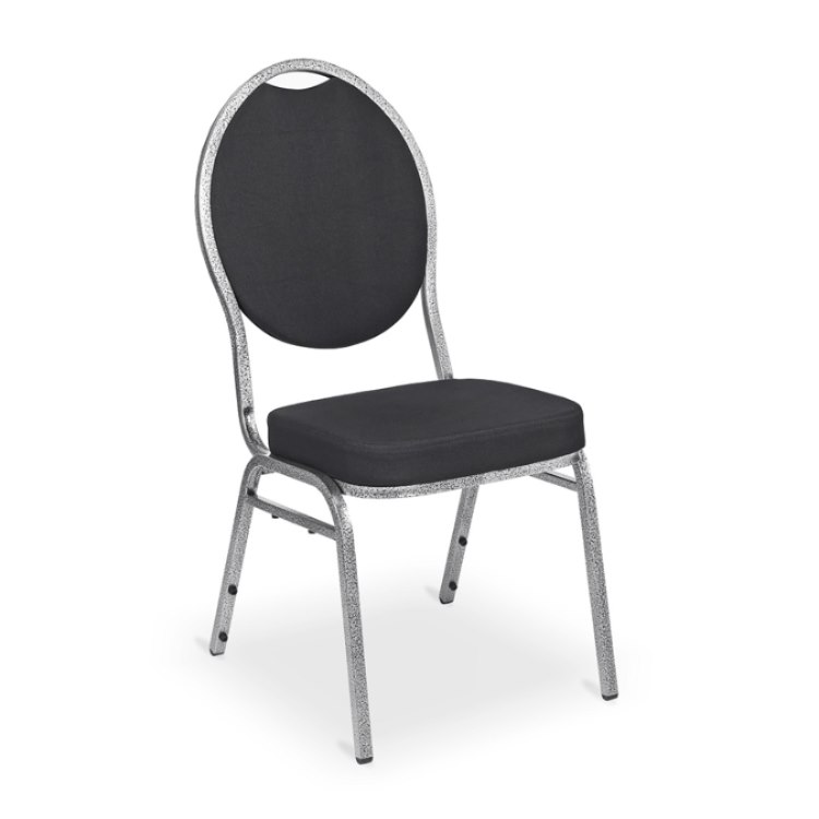 Konferensstol Class Basic, svart, grått pulverlackat stativ, stapelbar