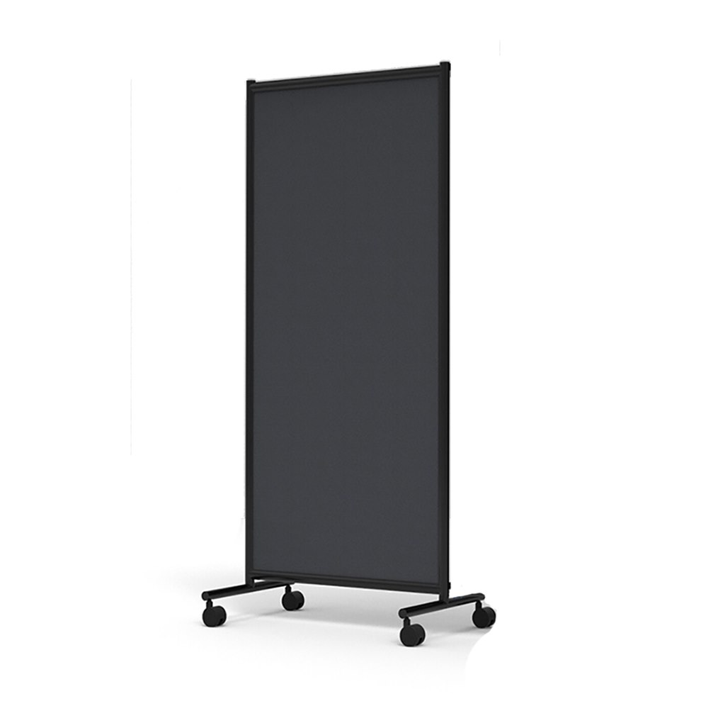 Mobil golvskärm, 770x1705 mm, mörkgrå