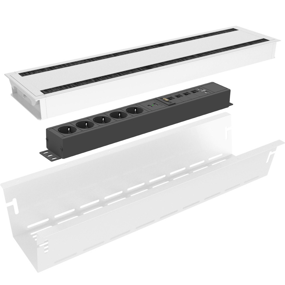Powerbox stor 61x14, Vit