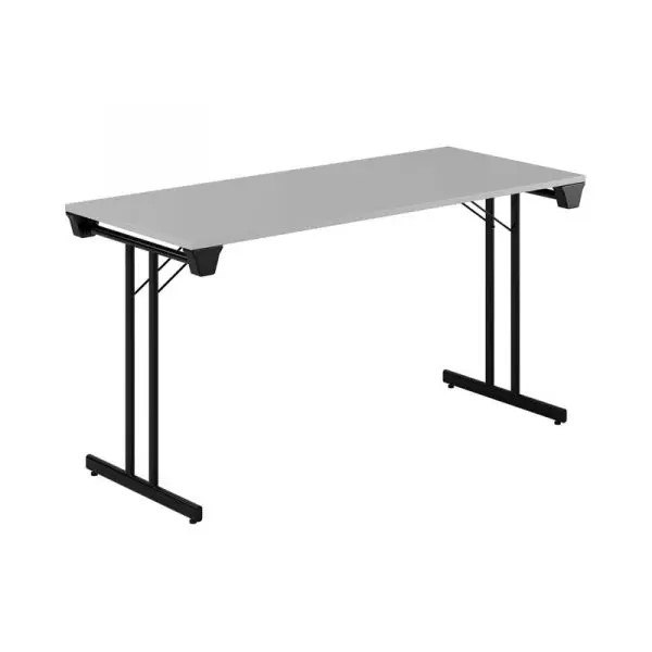 Dinner Style, svart stativ, grå bordsskiva 140x60cm