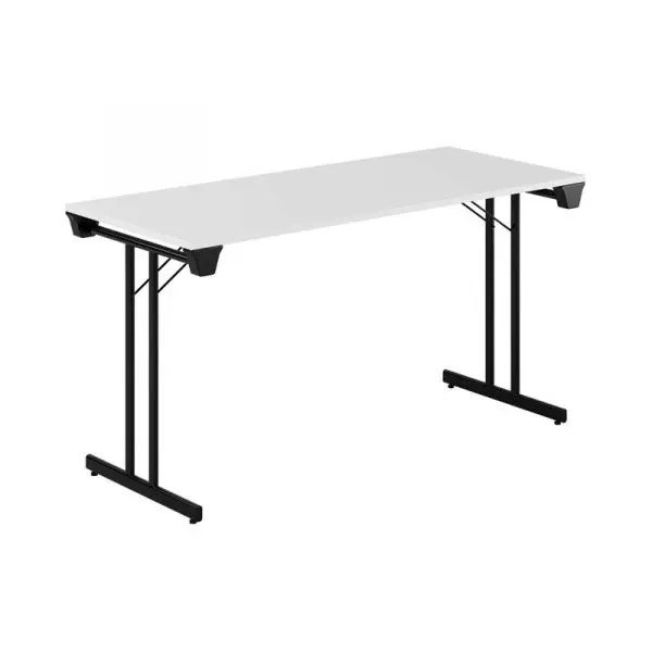 Dinner Style, svart stativ, vit bordsskiva 180x80cm