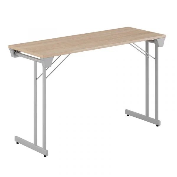 Kongress Style, silvergrått stativ, urban oak bordsskiva 120x50cm