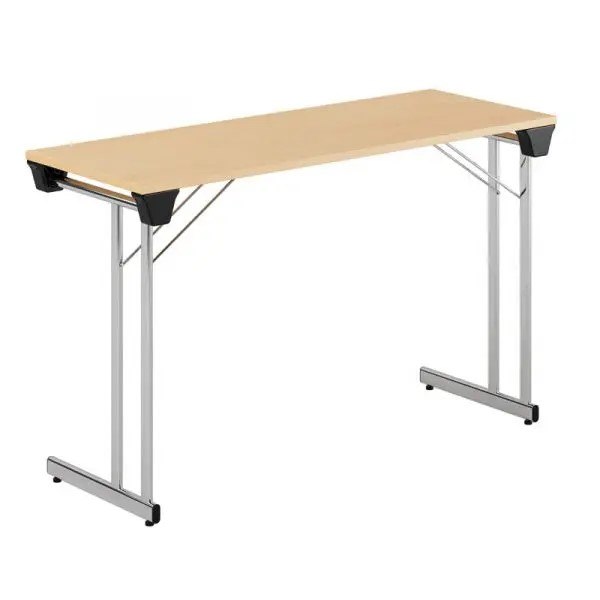 Kongress Style, kromat stativ, bok bordsskiva 120x50cm