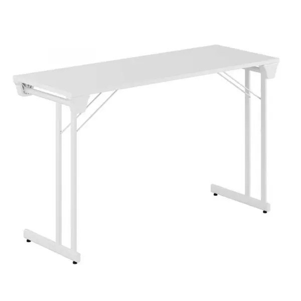Kongress Style, vitt stativ, vit bordsskiva 120x45cm