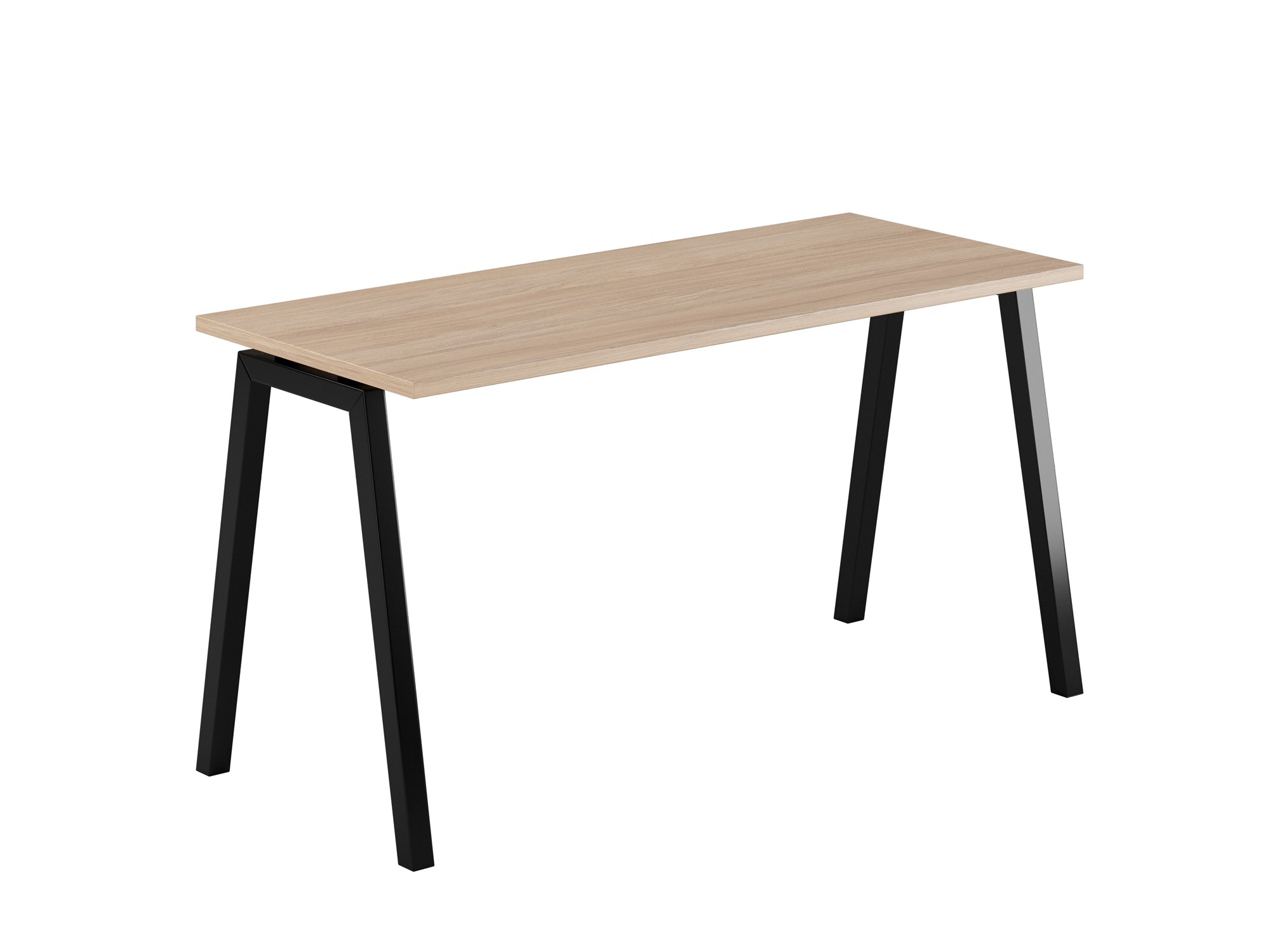 Bord med A-stativ, Luna A, svart stativ, urban oak bordsskiva 140x70cm