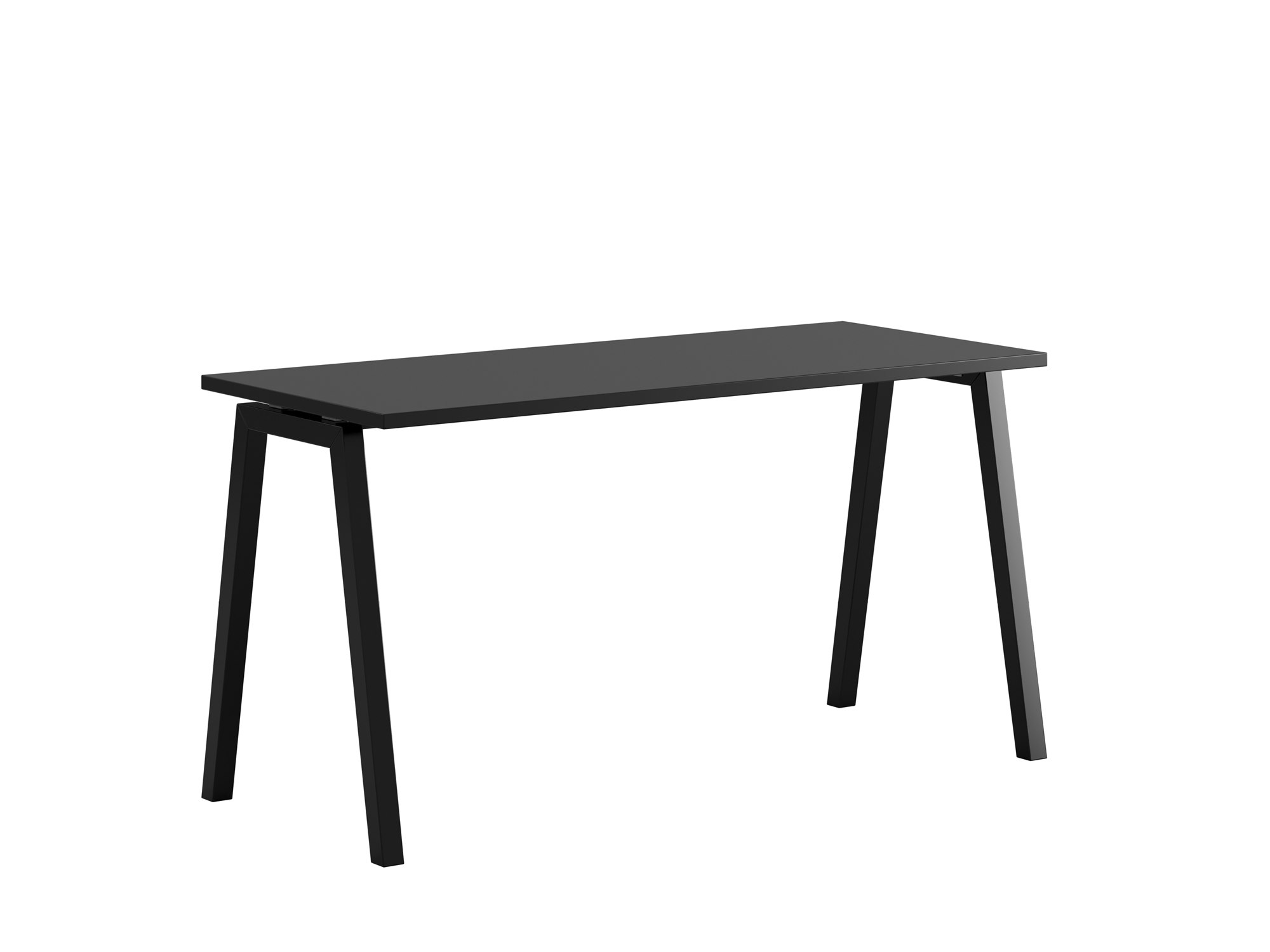 Bord med A-stativ, Luna A, svart stativ, svart bordsskiva 120x60cm