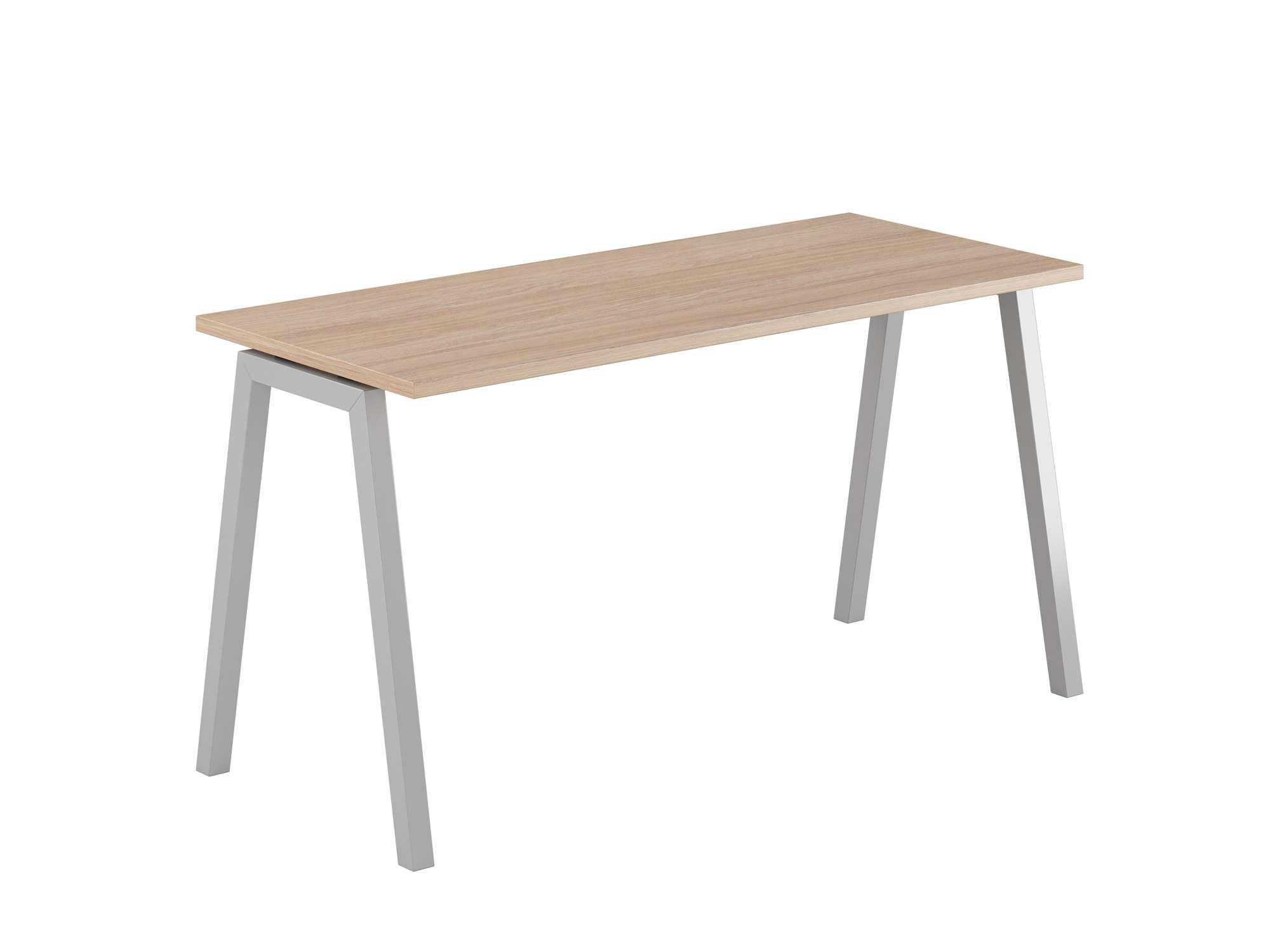 Bord med A-stativ, Luna A, grått stativ, urban oak bordsskiva 140x80cm