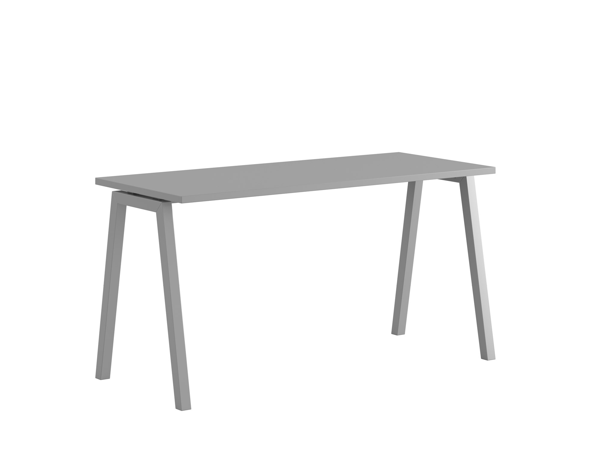 Bord med A-stativ, Luna A, grått stativ, grå bordsskiva 140x60cm