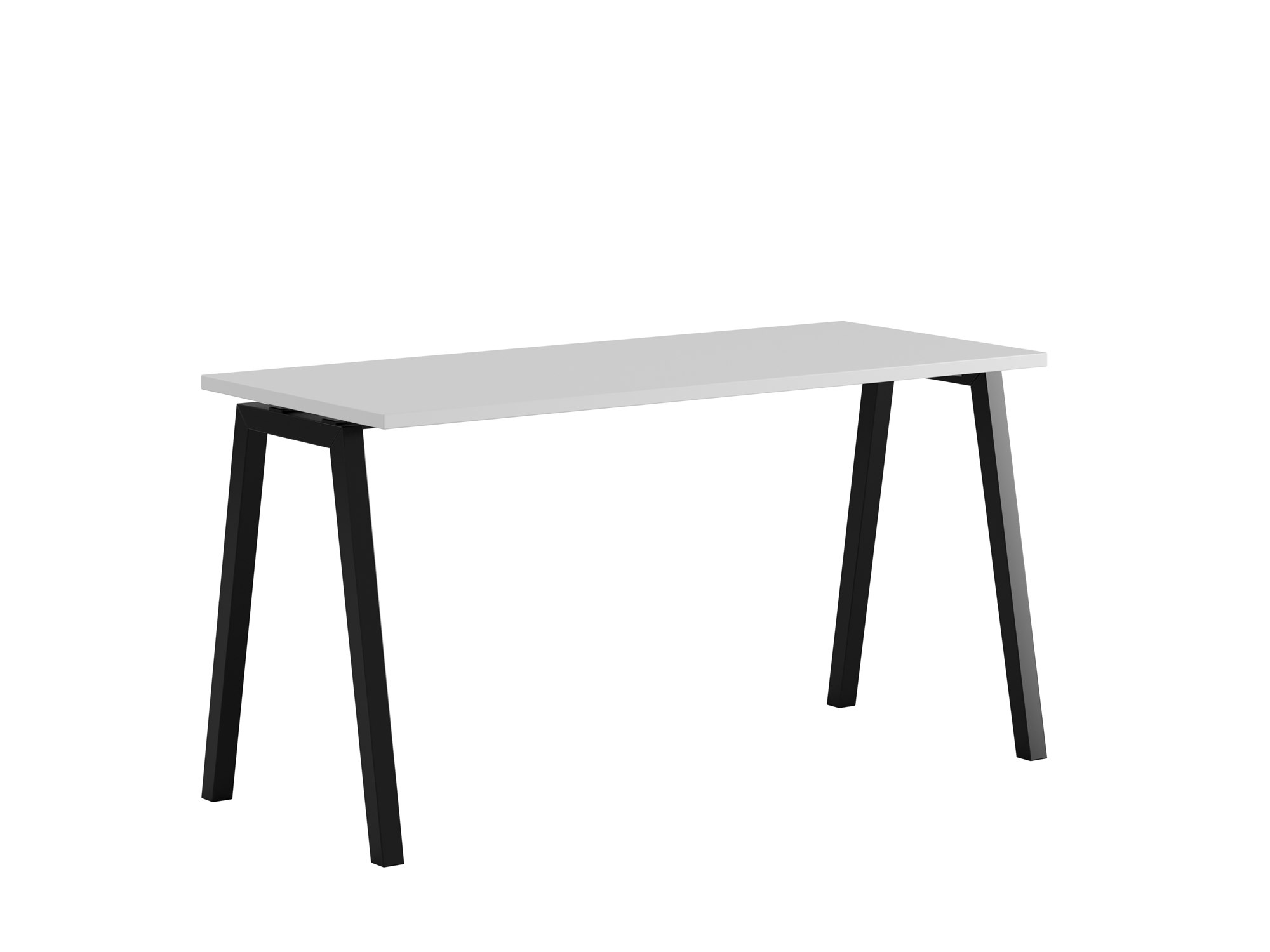 Bord med A-stativ, Luna A, svart stativ, vit bordsskiva 140x60cm