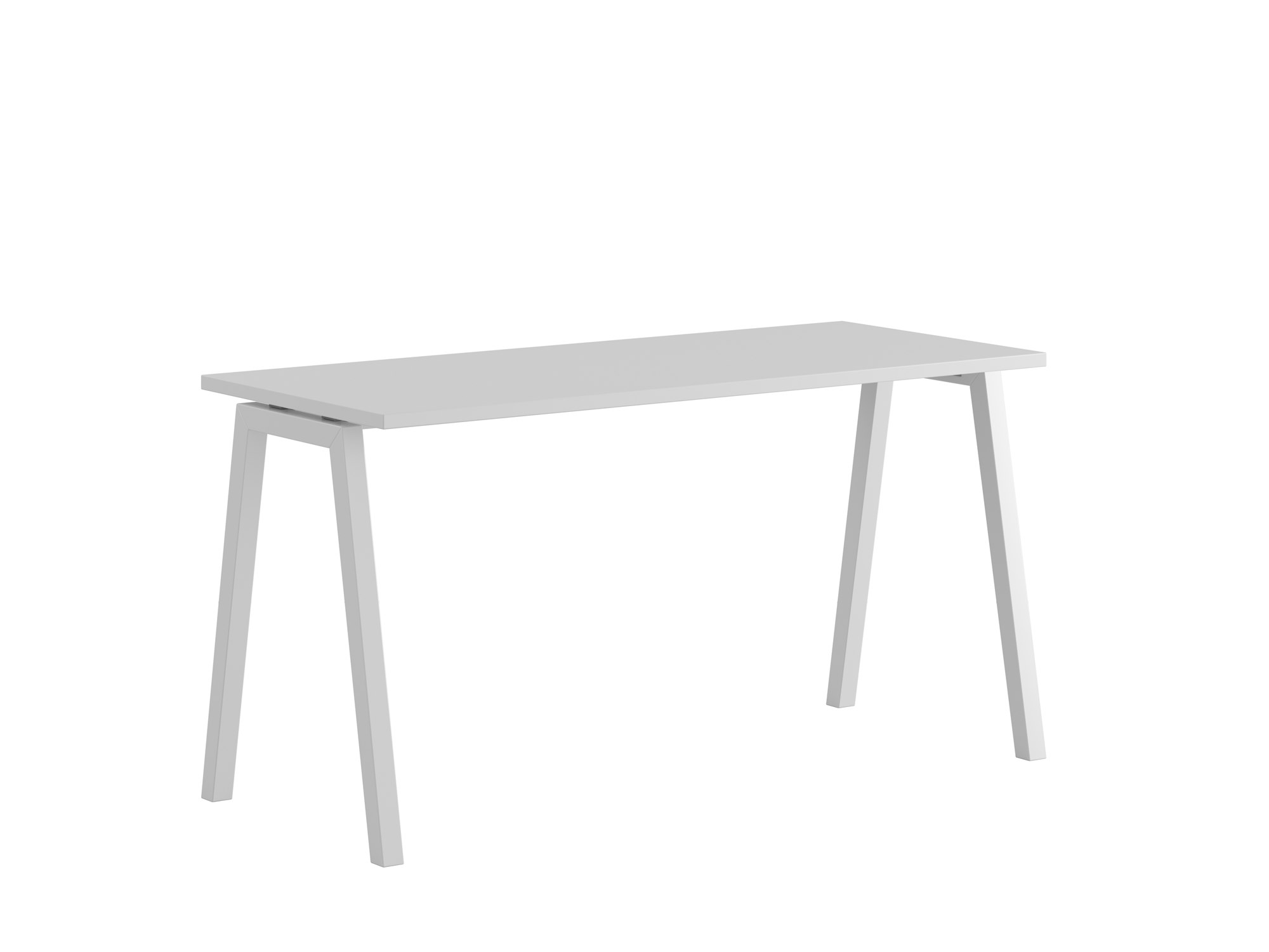 Bord med A-stativ, Luna A, vitt stativ, vit bordsskiva 140x70cm