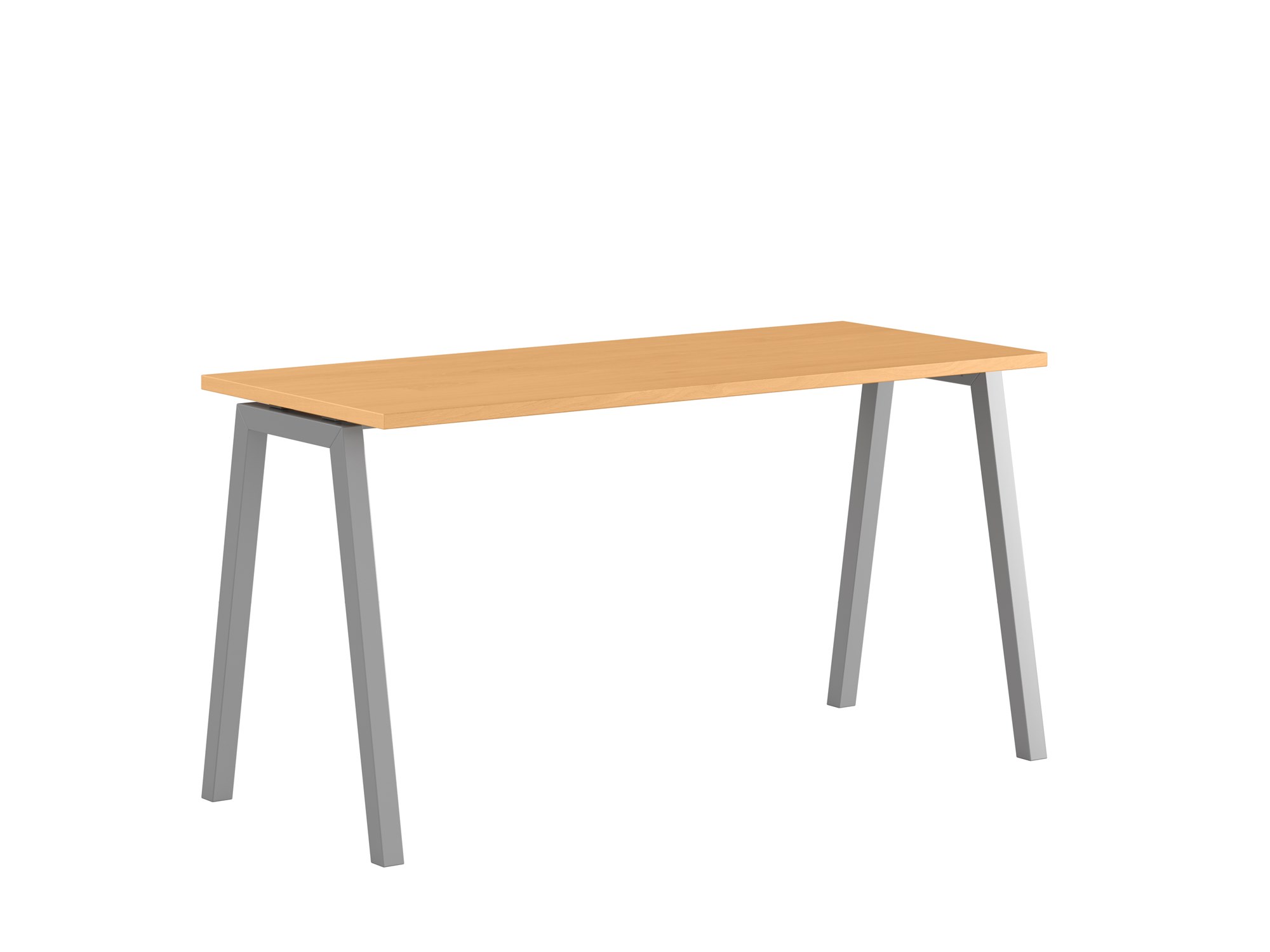 Bord med A-stativ, Luna A, grått stativ, bok bordsskiva 180x80cm