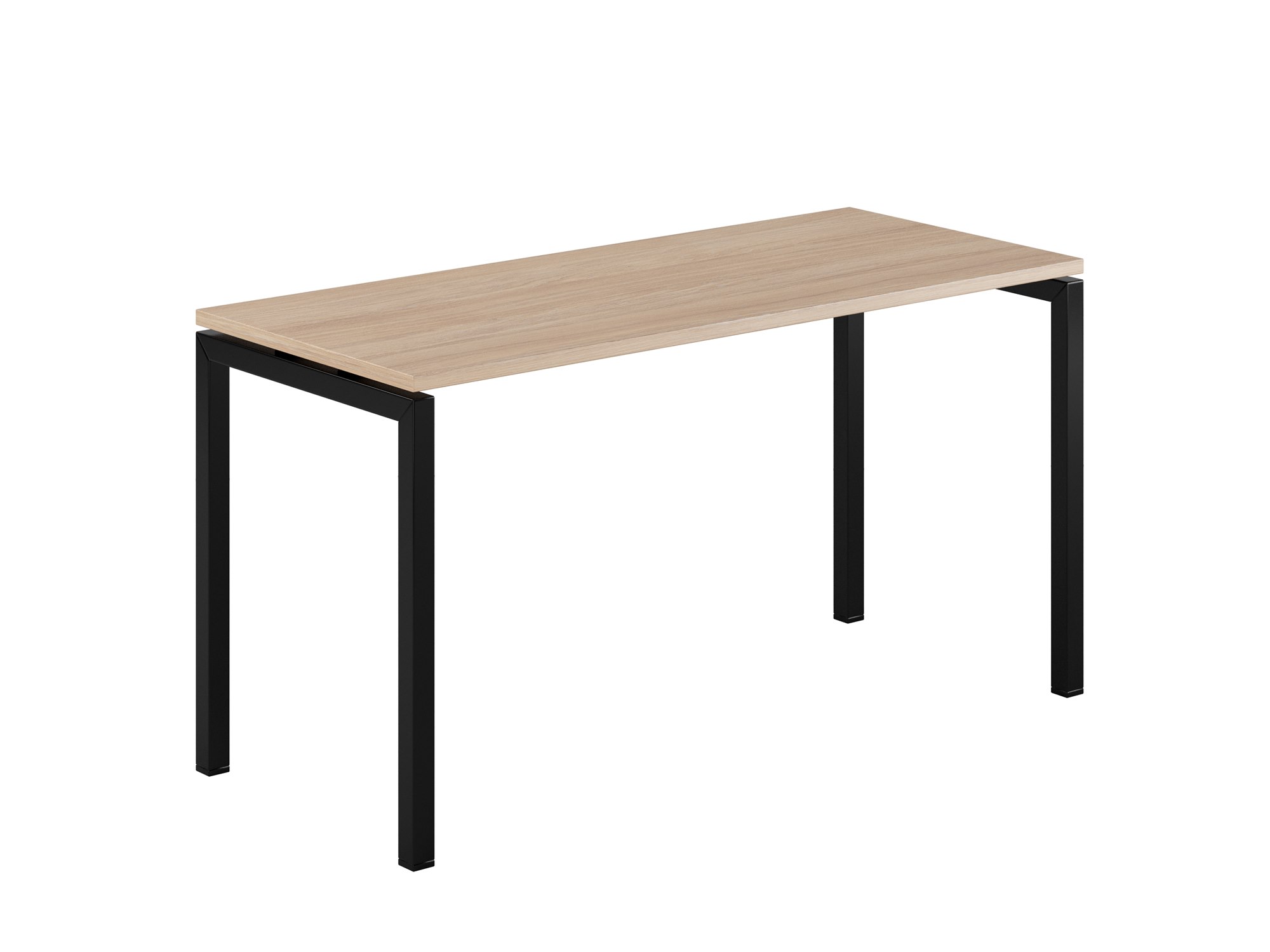 Bord med U-stativ, Luna U, svart stativ, urban oak bordsskiva 160x70cm