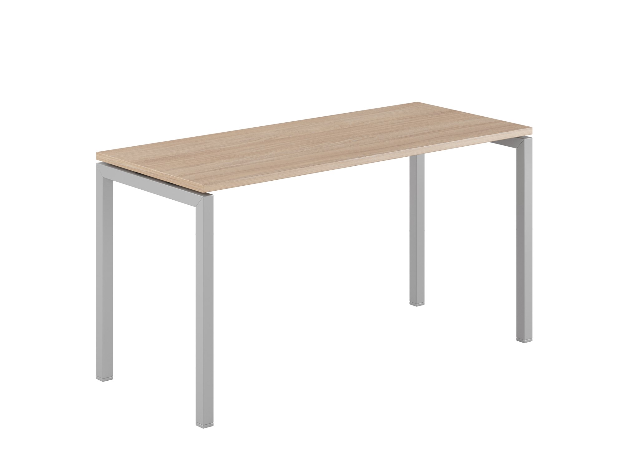 Bord med U-stativ, Luna U, grått stativ, urban oak bordsskiva 140x60cm