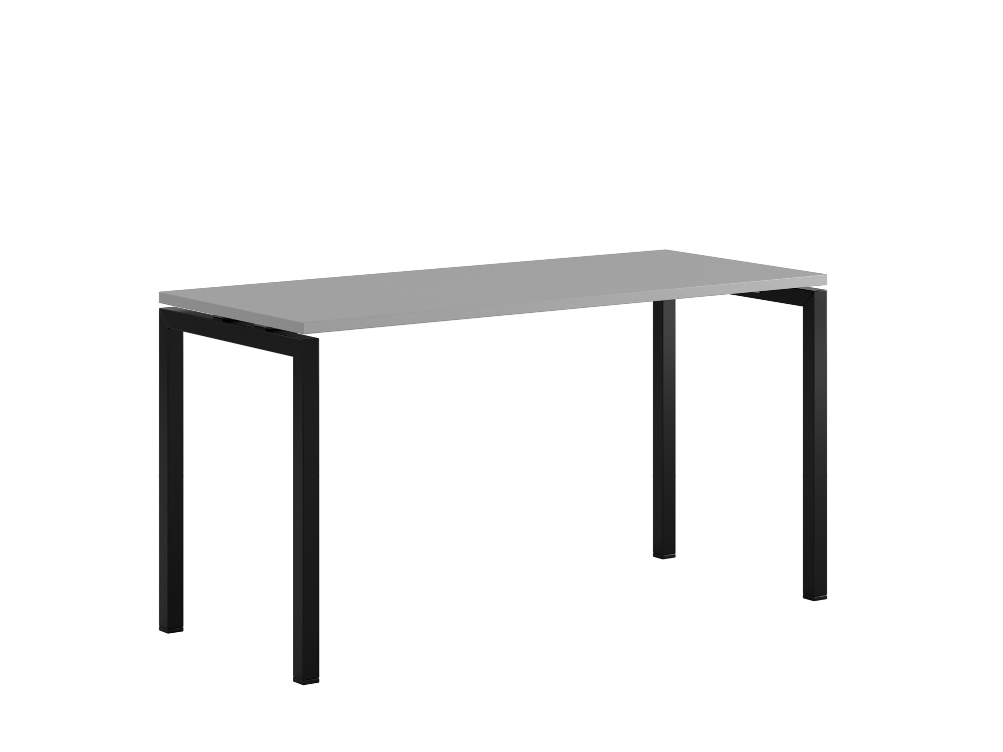 Bord med U-stativ, Luna U, svart stativ, grå bordsskiva 120x70cm