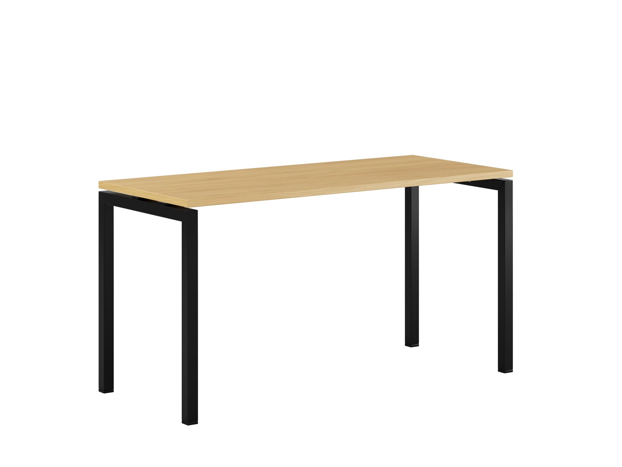 Bord med U-stativ, Luna U, svart stativ, ek bordsskiva 140x70cm