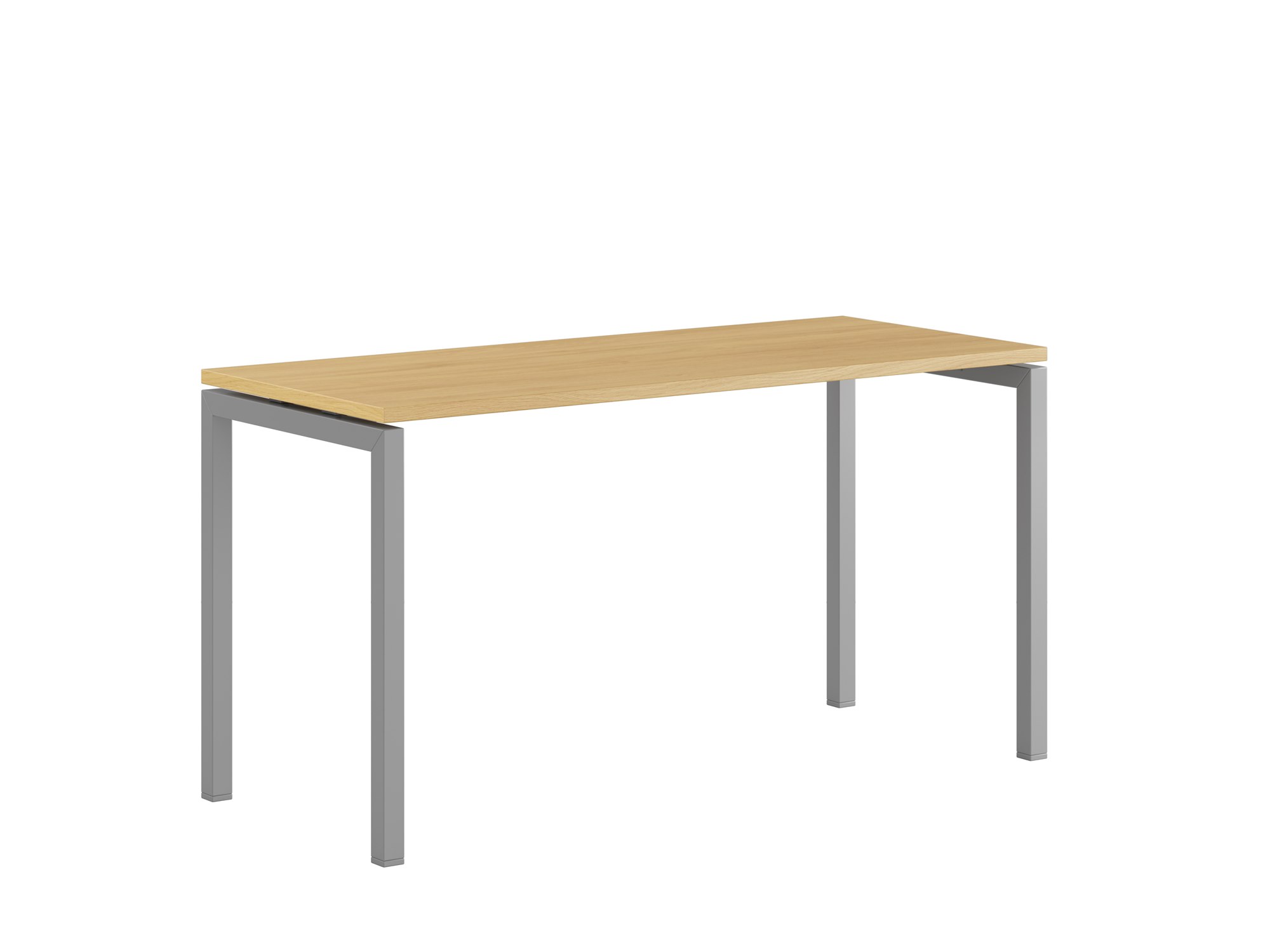 Bord med U-stativ, Luna U, grått stativ, ek bordsskiva 140x80cm
