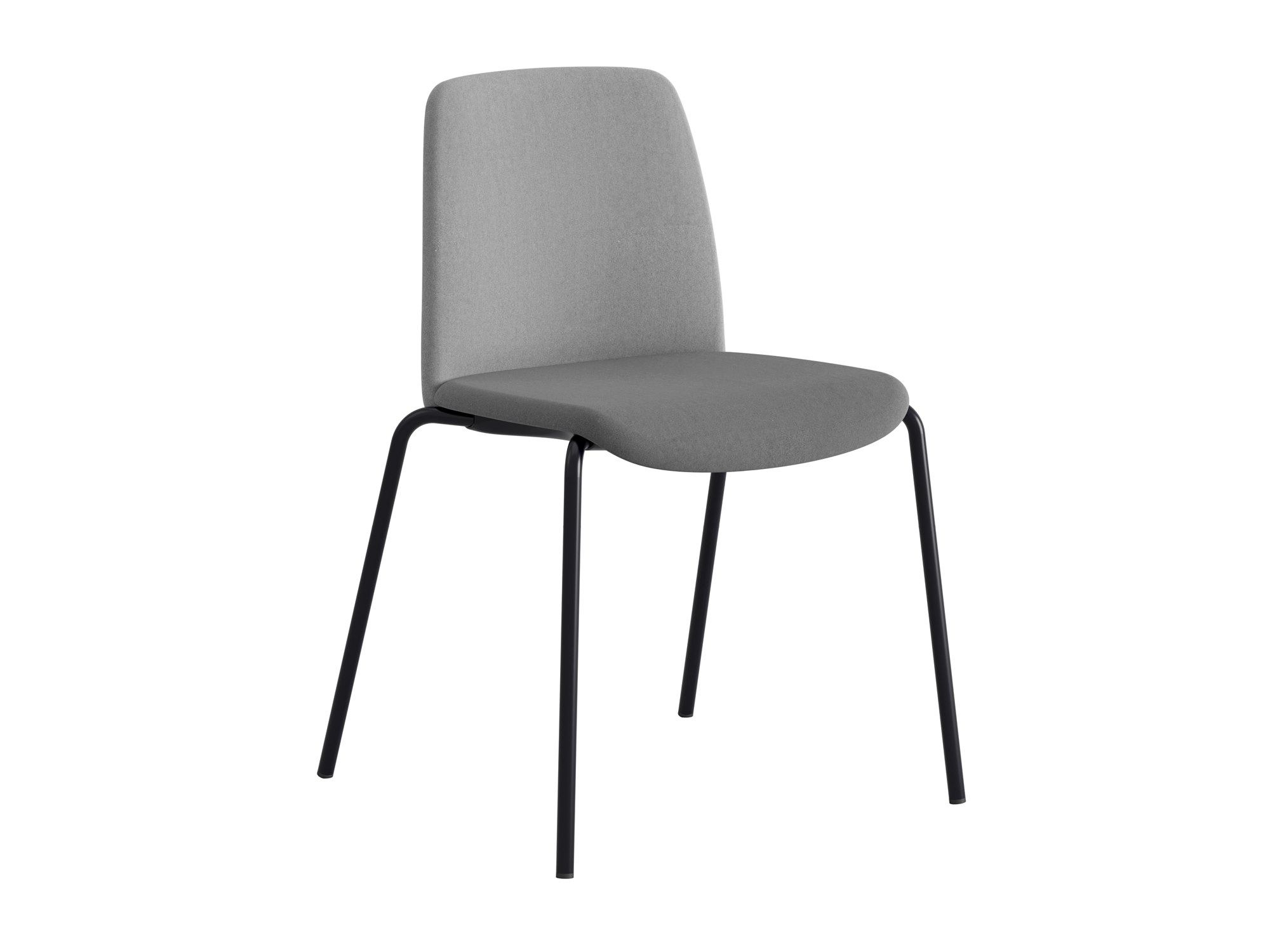 Choice, ljusgrå tygklädd rygg, mörkgrå tygklädd sits, svart stativ