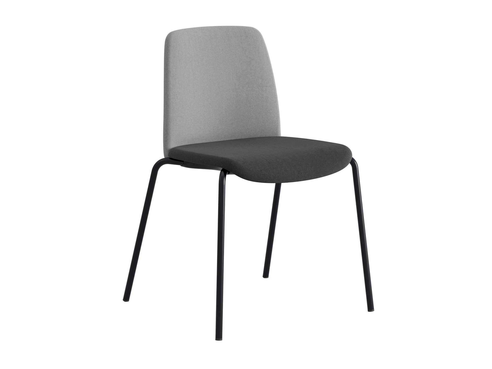 Choice, ljusgrå tygklädd rygg, svart tygklädd sits, svart stativ