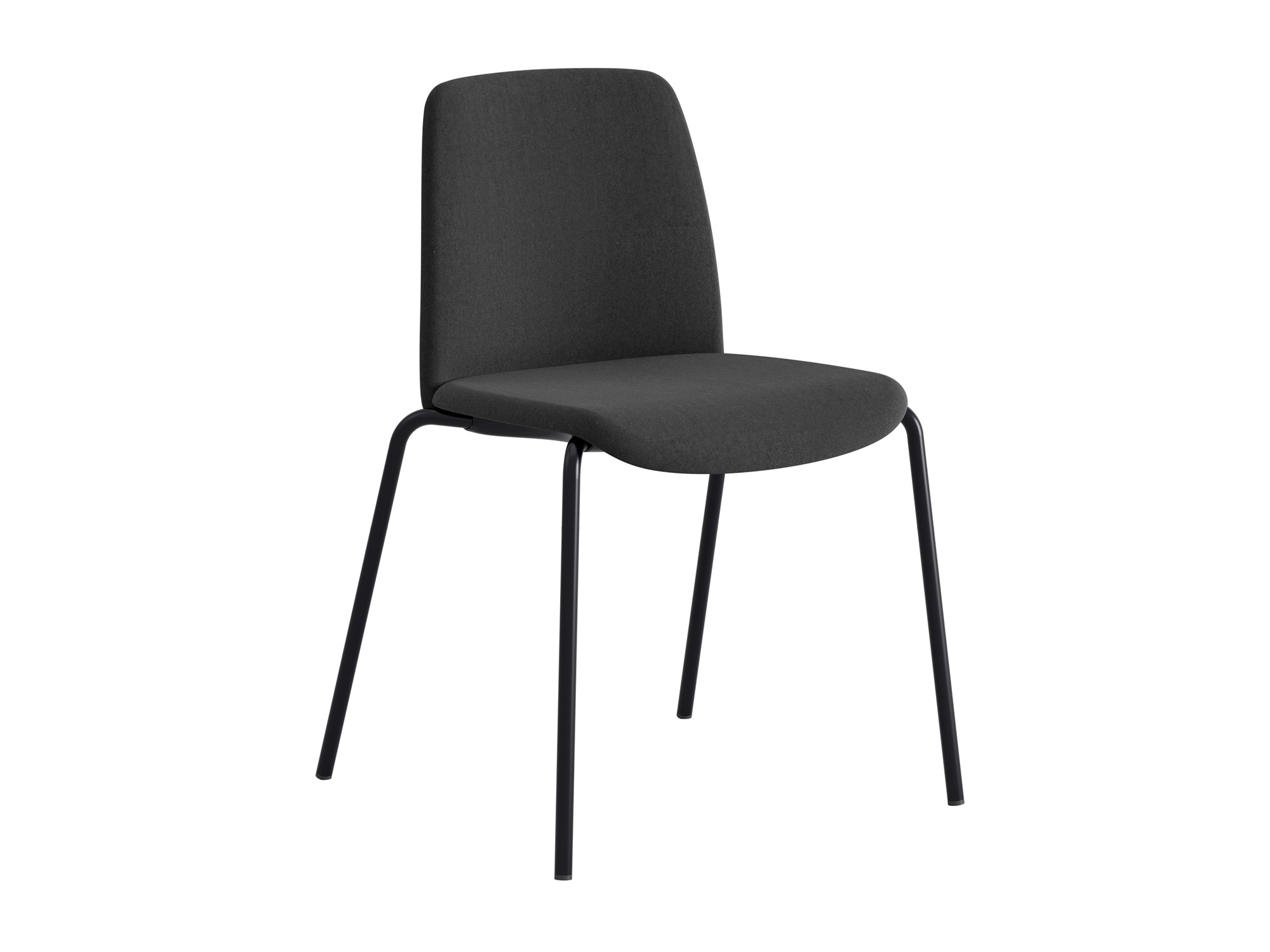Choice, svart tygklädd rygg, svart tygklädd sits, svart stativ