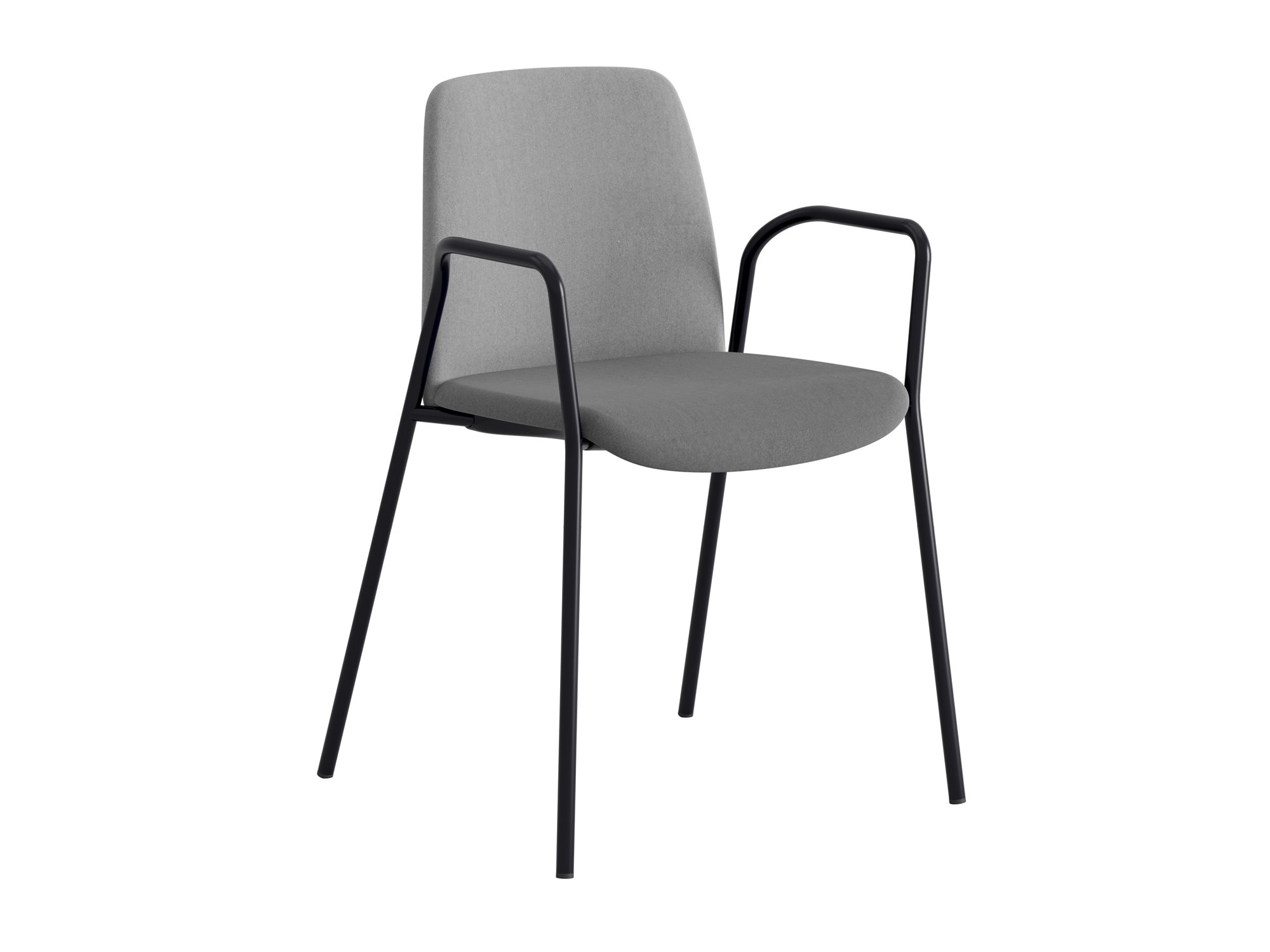 Choice, armstöd, ljusgrå tygklädd rygg, mörkgrå tygklädd sits, svart stativ